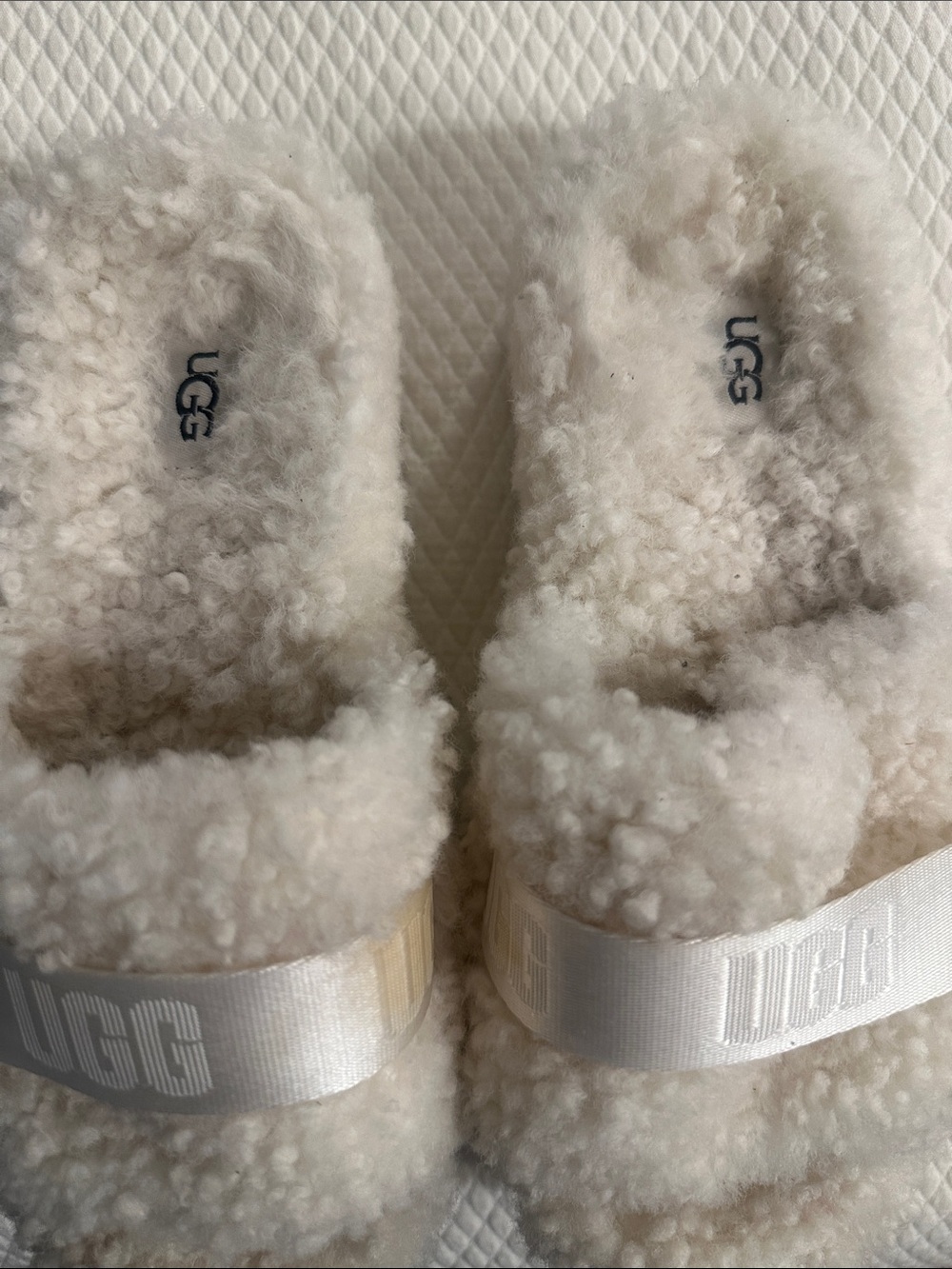 UGG Ivory Faux-Shearling Slide Clogs - Picture 3 of 16